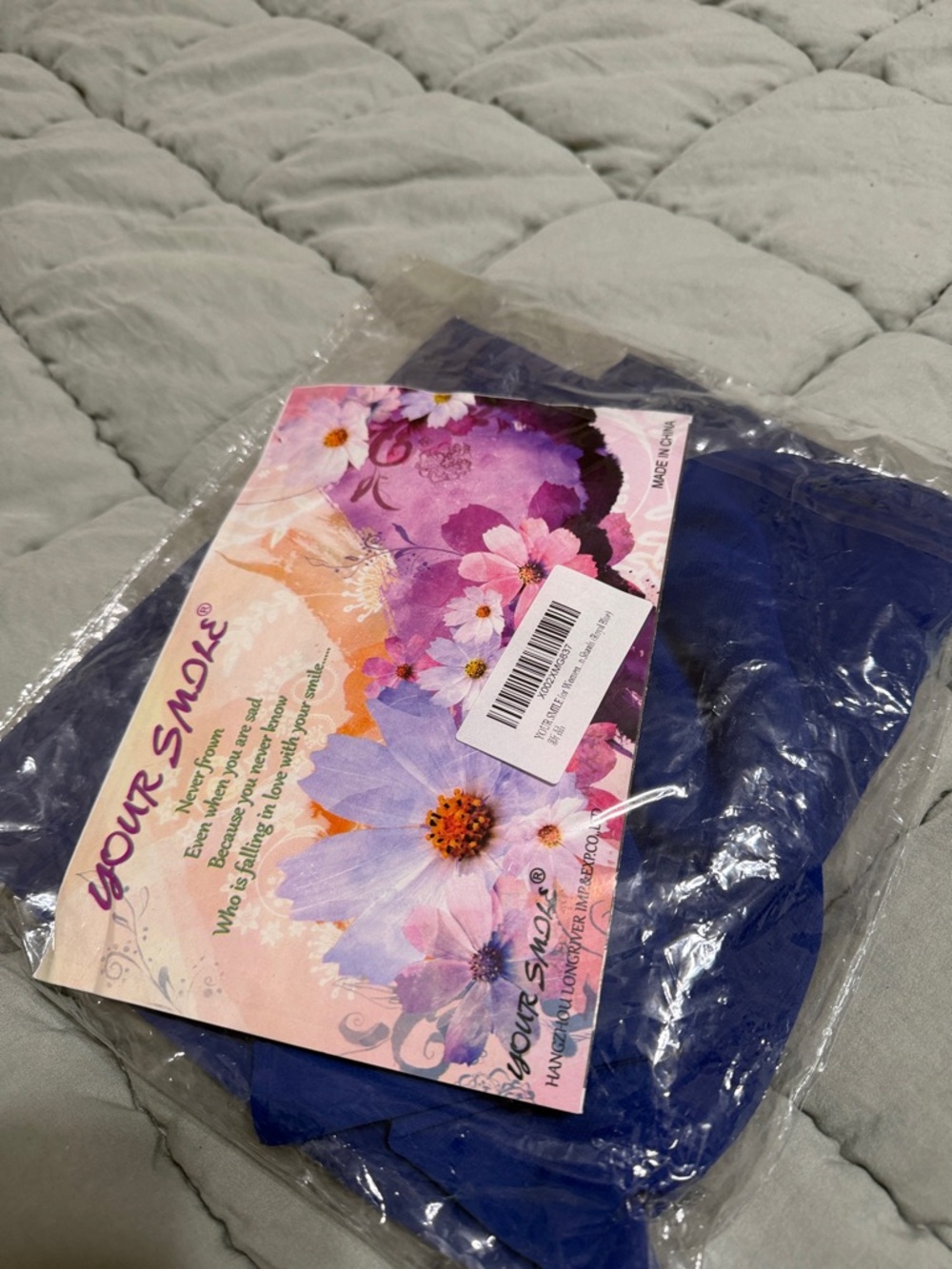 Your Smoke Floral Packaged Scarf - Royal Blue